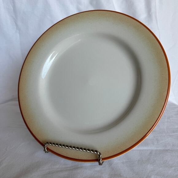 Jackson Dinner Plate Restaurantware Ambre Orange to Brown Rim 9.75" - Picture 4 of 7
